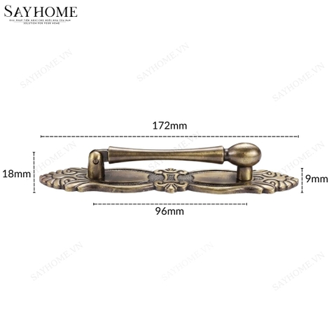 Tay nắm tủ tân cổ điển Vintage màu đồng SH8055