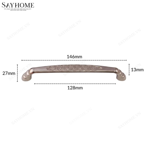Tay nắm tủ tân cổ điển màu bạc SH8296 tại thành phố Hồ Chí Minh
