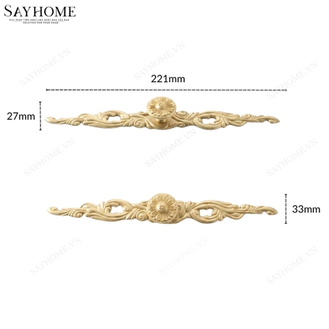 Tay nắm tủ tân cổ điển vintage màu vàng gold SH8297
