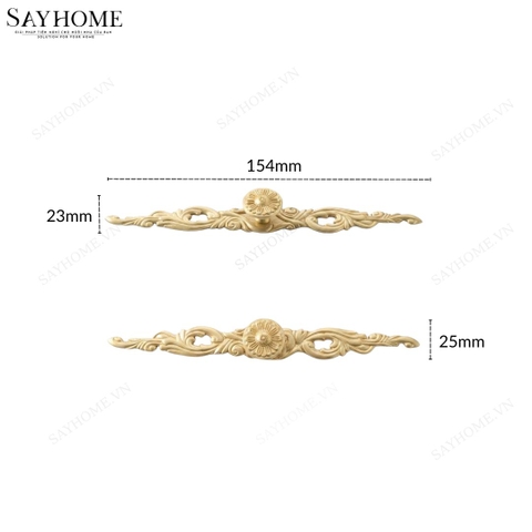 Tay nắm tủ tân cổ điển vintage màu vàng gold SH8297