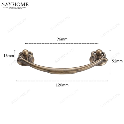 Tay nắm tủ tân cổ điển vintage màu vàng đồng SH82VD98 tại thành phố Hồ Chí Minh