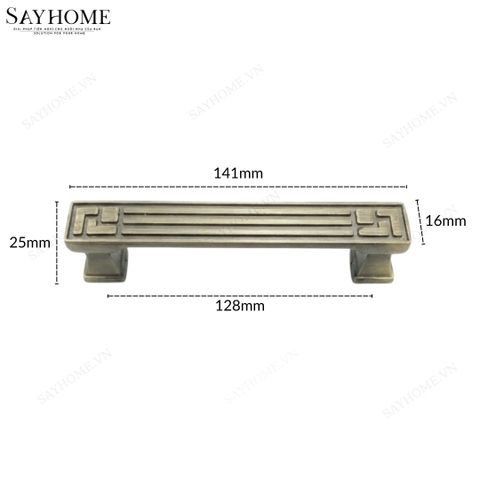 Tay nắm tủ tân cổ điển Vintage màu đồng SH8299