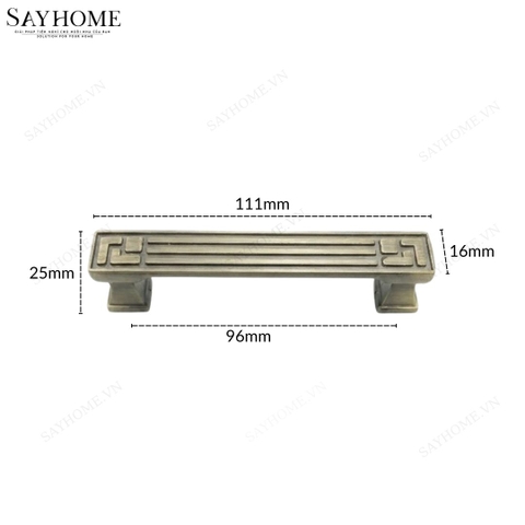 Tay nắm tủ tân cổ điển Vintage màu đồng SH8299