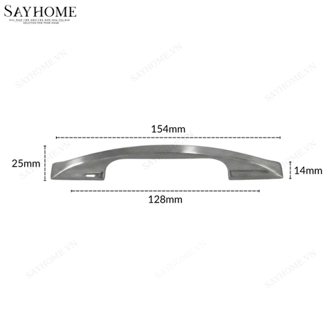Tay nắm tủ hiện đại màu inox SH8326 tại thành phố Hồ Chí Minh