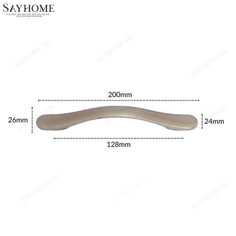 Tay nắm tủ tân cổ điển Vintage màu bạc SH8801