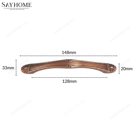 Tay nắm tủ tân cổ điển màu đồng SH8818
