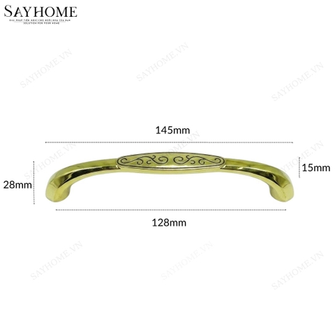 Tay nắm tủ tân cổ điển Vintage màu vàng gold SH8830