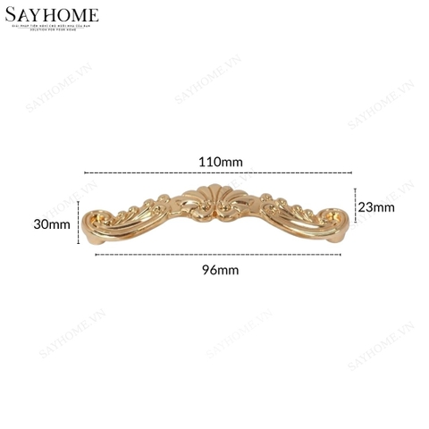 Tay nắm tủ tân cổ điển màu vàng gold SH8835