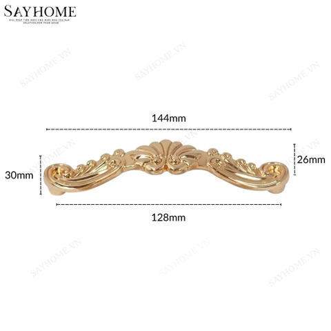Tay nắm tủ tân cổ điển màu vàng gold SH8835