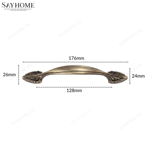 Tay nắm tủ tân cổ điển màu đồng SH8837 tại thành phố Hồ Chí Minh