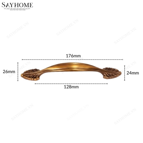 Tay nắm tủ tân cổ điển Vintage màu đồng đỏ SH8837 tại thành phố Hồ Chí Minh