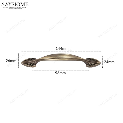 Tay nắm tủ tân cổ điển màu đồng SH8837 tại thành phố Hồ Chí Minh