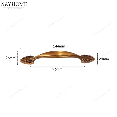 Tay nắm tủ tân cổ điển Vintage màu đồng đỏ SH8837 tại thành phố Hồ Chí Minh