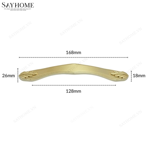 Tay nắm tủ tân cổ điển vintage màu vàng gold SH8845