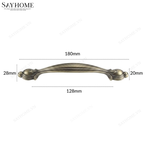 Tay nắm tủ tân cổ điển vintage màu đồng đen SH8D85D5 tại Tân Bình