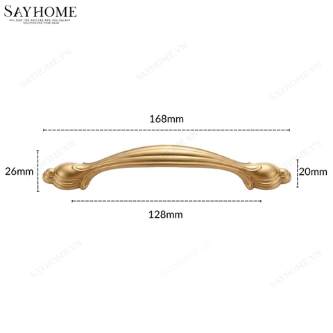 Tay nắm tủ tân cổ điển vintage màu vàng SH8855