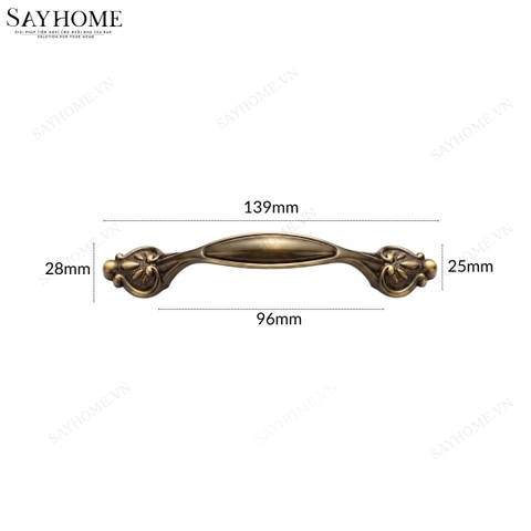 Tay nắm tủ tân cổ điển vintage màu đồng SH8857 tại thành phố Hồ Chí Minh