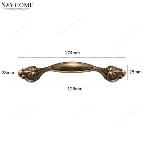 Tay nắm tủ tân cổ điển vintage màu đồng SH8857 tại thành phố Hồ Chí Minh