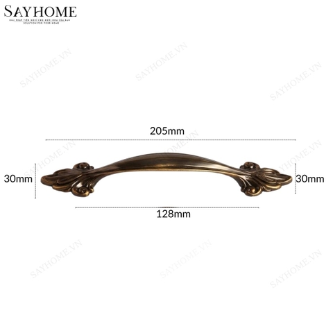 Tay nắm tủ tân cổ điển vintage màu vàng gold, đen, trắng ngọc trai vàng, đồng đen và đồng đỏ SH8859