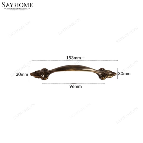 Tay nắm tủ tân cổ điển vintage màu vàng gold, đen, trắng ngọc trai vàng, đồng đen và đồng đỏ SH8859