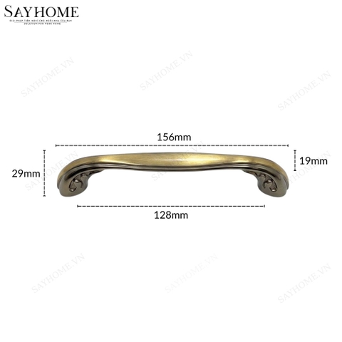 Tay nắm tủ tân cổ điển vintage màu vàng đồng SH8867