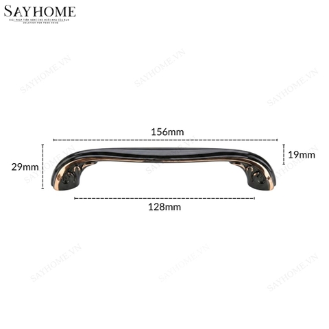 Tay nắm tủ tân cổ điển Vintage màu đen rose gold SH8867