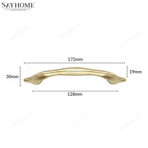 Tay nắm tủ tân cổ điển vintage màu vàng gold SH8869