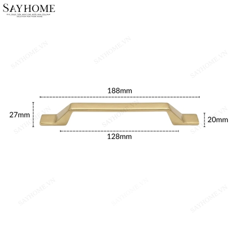 Tay nắm tủ hiện đại màu vàng gold SH88V76 tại thành phố Hồ Chí Minh