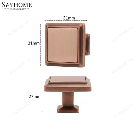 Núm tủ tân cổ điển vintage màu đồng SH8881 tại thành phố Hồ Chí Minh