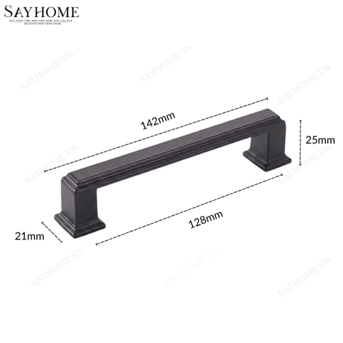 Tay nắm tủ hiện đại màu đen mờ SH8881