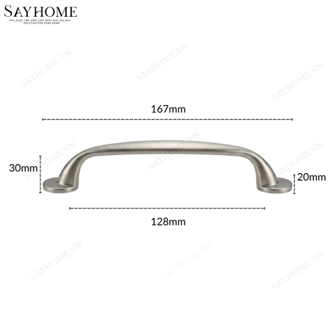 Tay nắm tủ hiện đại màu bạc SH88B85 tại thành phố Hồ Chí Minh