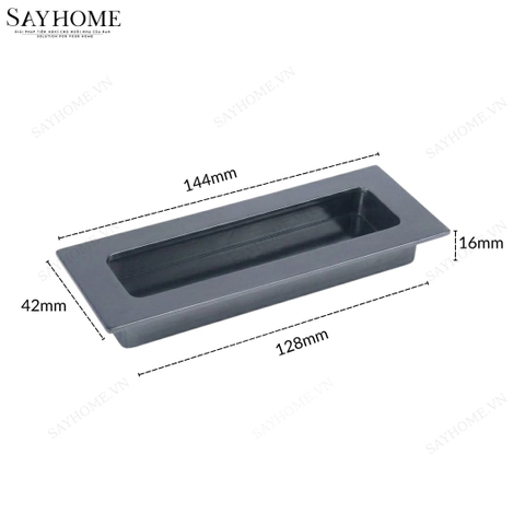 Tay nắm âm tủ hiện đại màu bạc SH10B74 tại Tân Bình