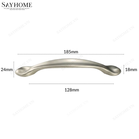 Tay nắm tủ hiện đại màu đen và màu bạc SH8890