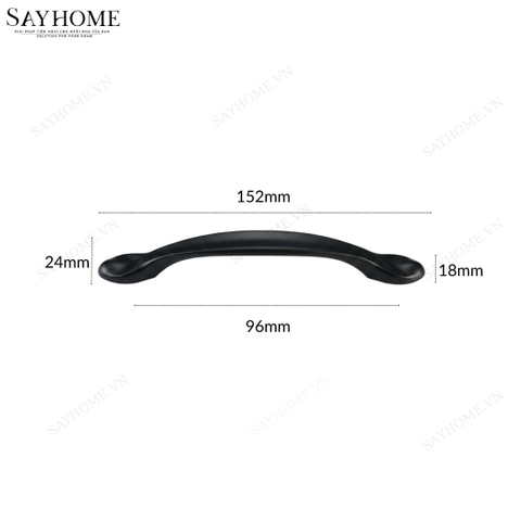 Tay nắm tủ hiện đại màu đen và màu bạc SH8890