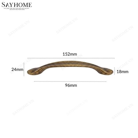 Tay nắm tủ tân cổ điển Vintage màu đồng SH8890