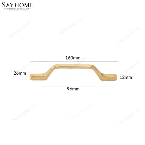 Tay nắm tủ hiện đại màu vàng gold SH88V95 tại thành phố Hồ Chí Minh
