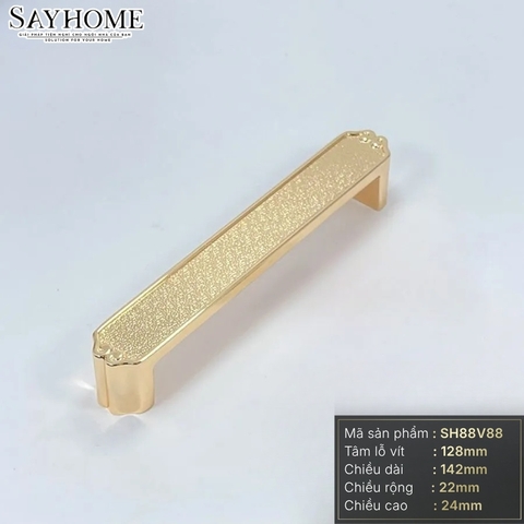 Tay nắm tủ tân cổ điển vintage màu vàng gold SH88V88 tại thành phố Hồ Chí Minh