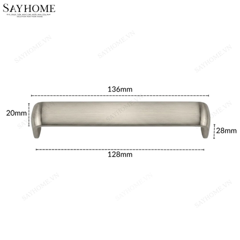 Tay nắm tủ hiện đại màu inox SH8908 tại thành phố Hồ Chí Minh