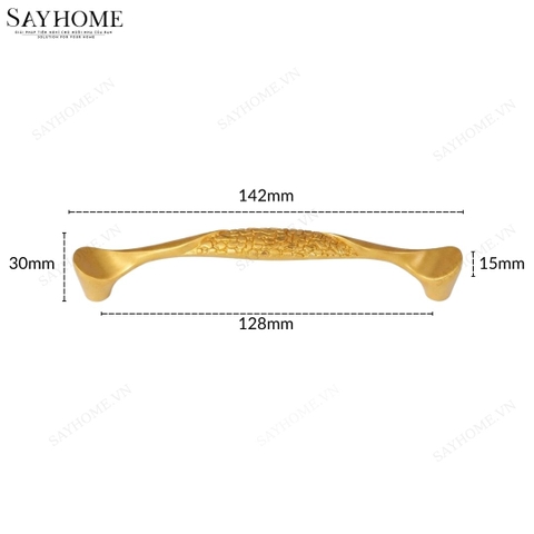 Tay nắm tủ tân cổ điển vintage màu vàng gold SH8932