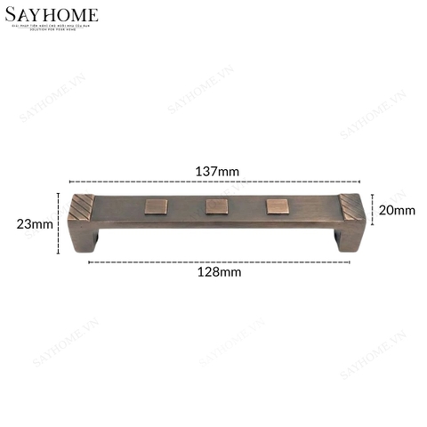 Tay nắm tủ tân cổ điển màu đồng SH8933