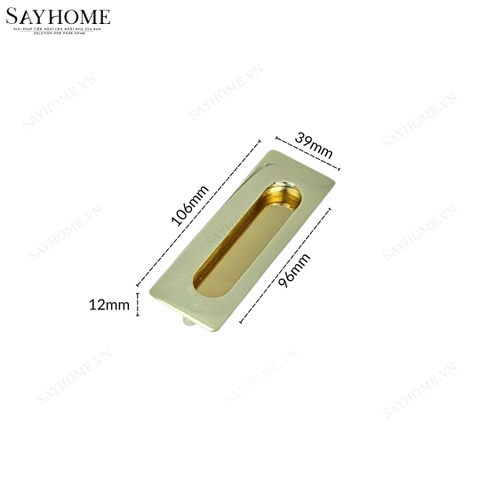 Tay nắm âm tủ hiện đại cao cấp màu vàng gold 18k SH8935