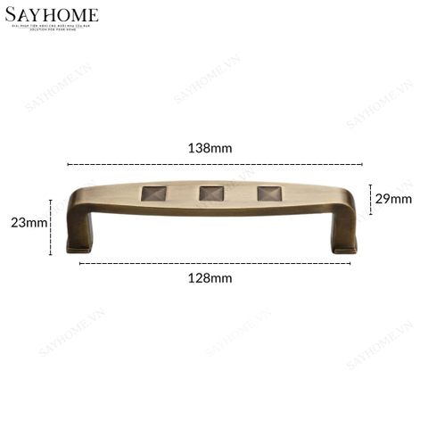 Tay nắm tủ tân cổ điển màu đồng SH8936 tại thành phố Hồ Chí Minh
