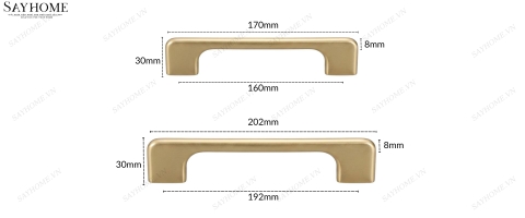 Tay nắm tủ hiện đại màu vàng gold SH8956