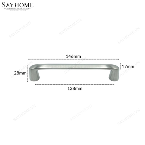 Tay nắm tủ hiện đại màu bạc SH8963