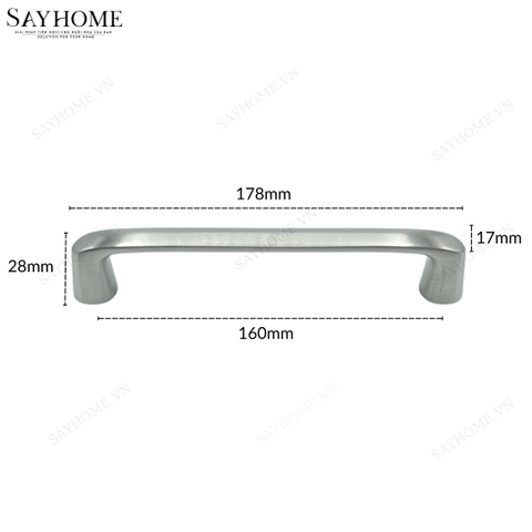 Tay nắm tủ hiện đại màu bạc SH8963