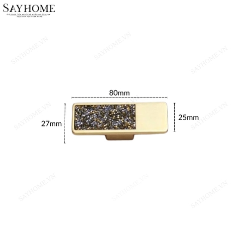 Tay nắm tủ hiện đại màu vàng gold khảm đá SH8971 tại thành phố Hồ Chí Minh