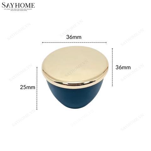 Núm tủ hiện đại màu xanh đen và vàng bóng, trắng và vàng bóng, trắng kết hợp crom bóng SH8976 tại thành phố Hồ Chí Minh