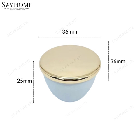 Núm tủ hiện đại màu xanh đen và vàng bóng, trắng và vàng bóng, trắng kết hợp crom bóng SH8976 tại thành phố Hồ Chí Minh