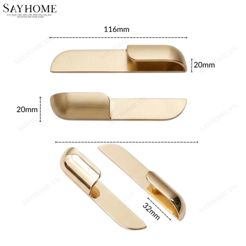 Tay nắm tủ hiện đại màu vàng gold SH8992