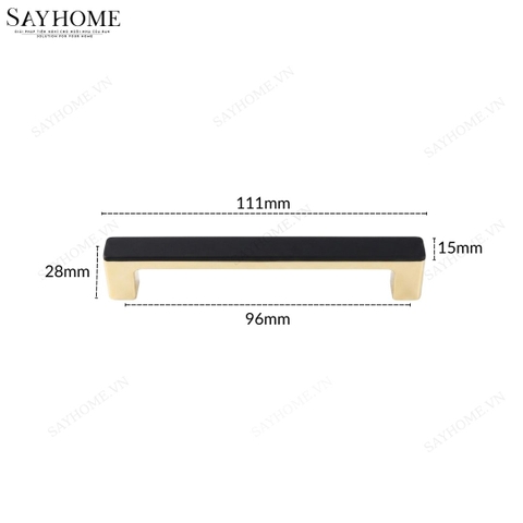 Tay nắm tủ hiện đại màu đen vàng gold SH8994